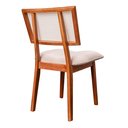 Ver imagem 4 de Kit 2 Cadeiras Madeira Maciça, Rattan de Fibra 100% Natural e Estofada Lívia Espresso Móveis Champagne/Linho Bege