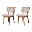 Ver imagem 2 de Kit 2 cadeiras Madeira Maciça, Rattan de Fibra 100% Natural e Estofada Lívia Espresso Móveis 
