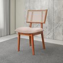 Ver imagem 3 de Kit 4 cadeiras Madeira Maciça, Rattan de Fibra 100% Natural e Estofada Lívia Espresso Móveis