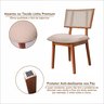 Conjunto de 4 cadeiras em Madeira Maciça, Rattan de Fibra 100% Natural e Estofada Lívia Authentic - 10