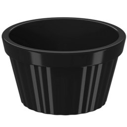 Ramequim de Plástico Preto Canelado 90ml Potinho Pequeno 7,3cm Uno Coza - 1