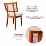 Conjunto de 6 cadeiras em Madeira Maciça, Rattan de Fibra 100% Natural e Estofada Lívia Authentic - 7