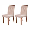 Ver imagem 1 de Kit 2 Cadeiras Madeira Maciça, Detalhe em Botonê e Estofada Sophia Espresso Móveis