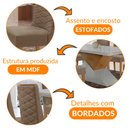 Ver imagem 6 de Mesa para Sala de Jantar Aster 180cm Mdf Canto Copo com Vidro e 6 Cadeiras Safira