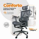 Ver imagem 4 de Cadeira de Escritório Presidente Executiva Oficial Titan - Cinza - 1