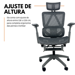 Cadeira de Escritório Presidente Executiva Oficial Titan - Cinza - 1 - 9