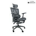 Ver imagem 2 de Cadeira de Escritório Presidente Executiva Oficial Titan - Cinza - 1