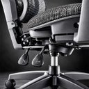 Ver imagem 3 de Cadeira Presidente Titan Ergonômica Tela Mesh Reclinável com Apoio para Pés Cinza