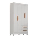 Ver imagem 5 de Quarto Bebê Infantil com Guarda-Roupa 4 Portas e 2 Gavetas com Cômoda 4 Gavetas e 2 Portas Lite Branco
