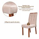 Ver imagem 7 de Kit 6 Cadeiras Madeira Maciça, Detalhe em Botonê e Estofada Sophia Espresso Móveis 