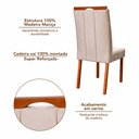 Ver imagem 6 de Kit 6 Cadeiras Madeira Maciça, Detalhe em Botonê e Estofada Sophia Espresso Móveis 