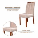 Ver mais imagens de Kit 6 Cadeiras Madeira Maciça, Detalhe em Botonê e Estofada Sophia Espresso Móveis 