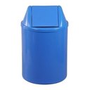 Ver imagem 1 de Lixeira Plástica com Tampa Vai-vem 12 Litros Cor:azul