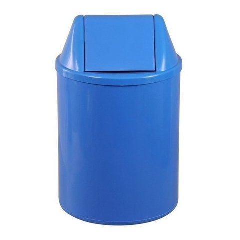 Lixeira Plástica com Tampa Vai-vem 12 Litros Cor:azul