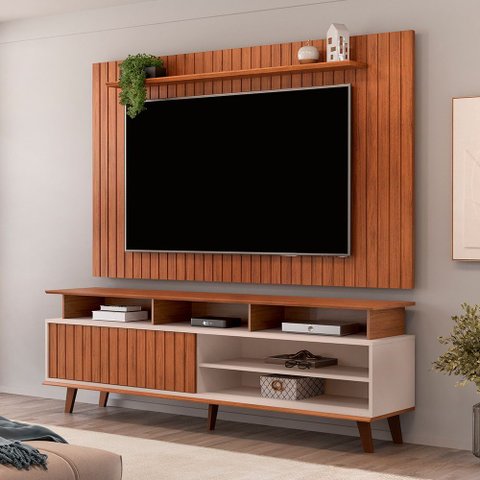 Rack Flow com Painel Lume para Tv de até 65 Polegadas Dj Móveis