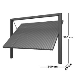 Portão Contrapeso de Aço com Chapa Frisada 220x240 Req: 8,7 - 3
