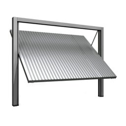 Portão Contrapeso de Aço Galvanizado com Chapa Frisada sem Porta Auxiliar 220x240 Req:8,7 - 1