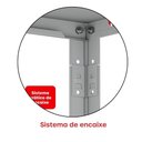 Ver imagem 6 de Estante de Estrutura Metálica com 5 Prateleiras 175cm(a)92acm(l)30cm(p) com Reforço Cinza