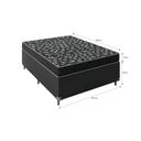 Ver imagem 2 de Cama Box Viúva + Colchão Espuma D20 - 51x128x188cm - e-Shop Casa - Couro Preto