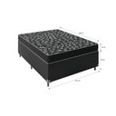 Ver imagem 2 de Cama Box Viúva + Colchão Espuma D20 - 51x128x188cm - e-Shop Casa - Couro Preto