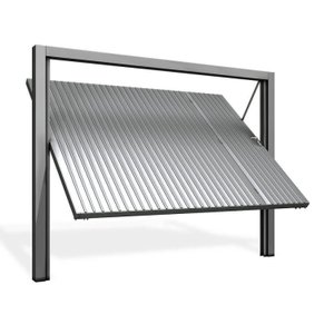 Portão Contrapeso de Aço Galvanizado com Chapa Frisada 220x240 Req: 8,7