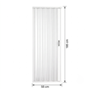 Ver imagem 4 de Box para Banheiro de PVC 185x55cm Sanfonado Frontal Bcf Branco