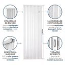 Ver imagem 5 de Box para Banheiro de PVC 185x55cm Sanfonado Frontal Bcf Branco