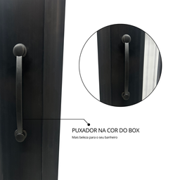 Box Para Banheiro de PVC 185x55cm Sanfonado Frontal BCF - 6