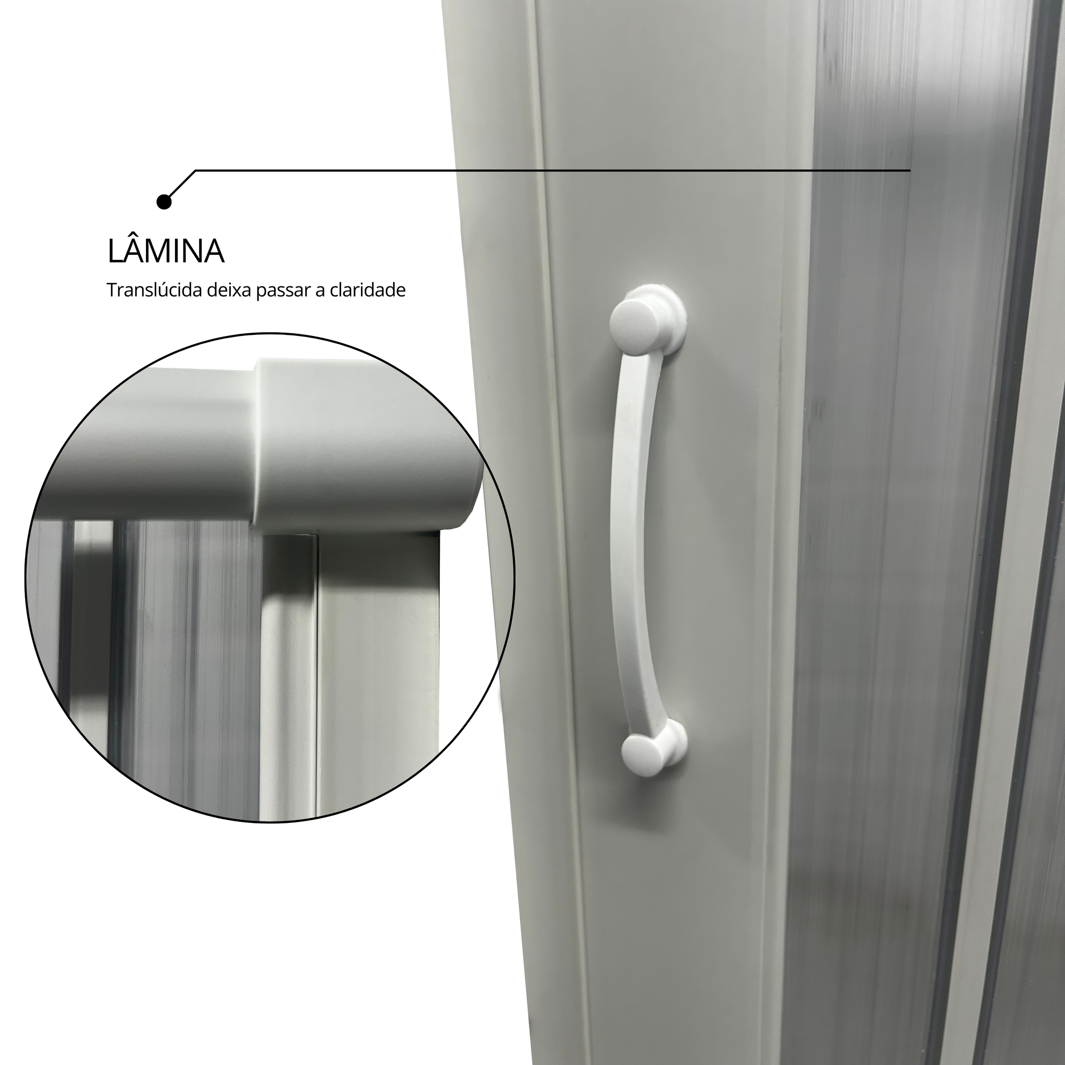 Box Para Banheiro de PVC 185x145cm Sanfonado Frontal BCF - 16