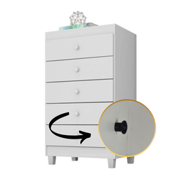 puxador bolinha plastico preto c 50 pc - 5