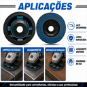 Ver imagem 7 de Disco Flap 4.1/2 Zirconio Grão 60 G60 Kit 10 Peças Tubarão