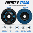 Ver imagem 3 de Disco Flap 4.1/2 Zirconio Grão 60 G60 Kit 10 Peças Tubarão