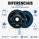 Ver imagem 5 de Disco Flap 4.1/2 Zirconio Grão 60 G60 Kit 10 Peças Tubarão