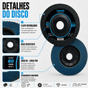 Ver imagem 6 de Disco Flap 4.1/2 Zirconio Grão 60 G60 Kit 10 Peças Tubarão