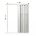 Ver imagem 5 de Box para Banheiro Sanfonado 185x115cm PVC Branco