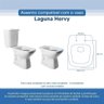 Tampa Vaso Sanitário Poliester Acrilico Laguna Branco para Bacia Hervy - 5