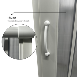 Box Para Banheiro de PVC 185x175cm Sanfonado Frontal BCF - 16