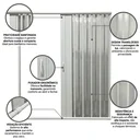 Ver imagem 6 de Box para Banheiro de PVC 190x185cm Sanfonado Frontal Bcf Branco