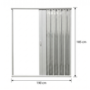 Ver imagem 5 de Box para Banheiro de PVC 190x185cm Sanfonado Frontal Bcf Branco