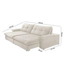 Ver imagem 2 de Sofá Gaia Linho 02 Módulos 80 Cm B25cm Meu Sofá Online A302 Linho Branco