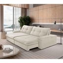 Ver imagem 1 de Sofá Gaia Linho 02 Módulos 80 Cm B25cm Meu Sofá Online A302 Linho Branco