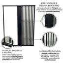 Ver imagem 6 de Box para Banheiro de PVC 190x185cm Sanfonado Frontal Bcf Preto