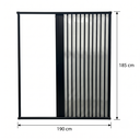 Ver imagem 5 de Box para Banheiro de PVC 190x185cm Sanfonado Frontal Bcf Preto