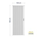 Ver imagem 5 de Box para Banheiro de PVC 185x100cm Sanfonado Frontal Bcf Marrom/Bege