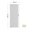 Box Para Banheiro de PVC 185x100cm Sanfonado Frontal BCF - 5