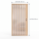Ver imagem 5 de Box para Banheiro de PVC 185x100cm Sanfonado Frontal Bcf Marrom/Bege