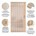 Ver imagem 6 de Box para Banheiro de PVC 185x100cm Sanfonado Frontal Bcf Marrom/Bege