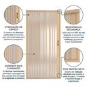 Ver imagem 6 de Box para Banheiro de PVC 185x130cm Sanfonado Frontal Bcf Marrom/Bege