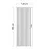 Box Para Banheiro de PVC 185x130cm Sanfonado Frontal BCF - 6