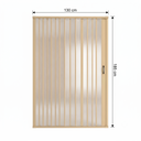 Ver imagem 5 de Box para Banheiro de PVC 185x130cm Sanfonado Frontal Bcf Marrom/Bege
